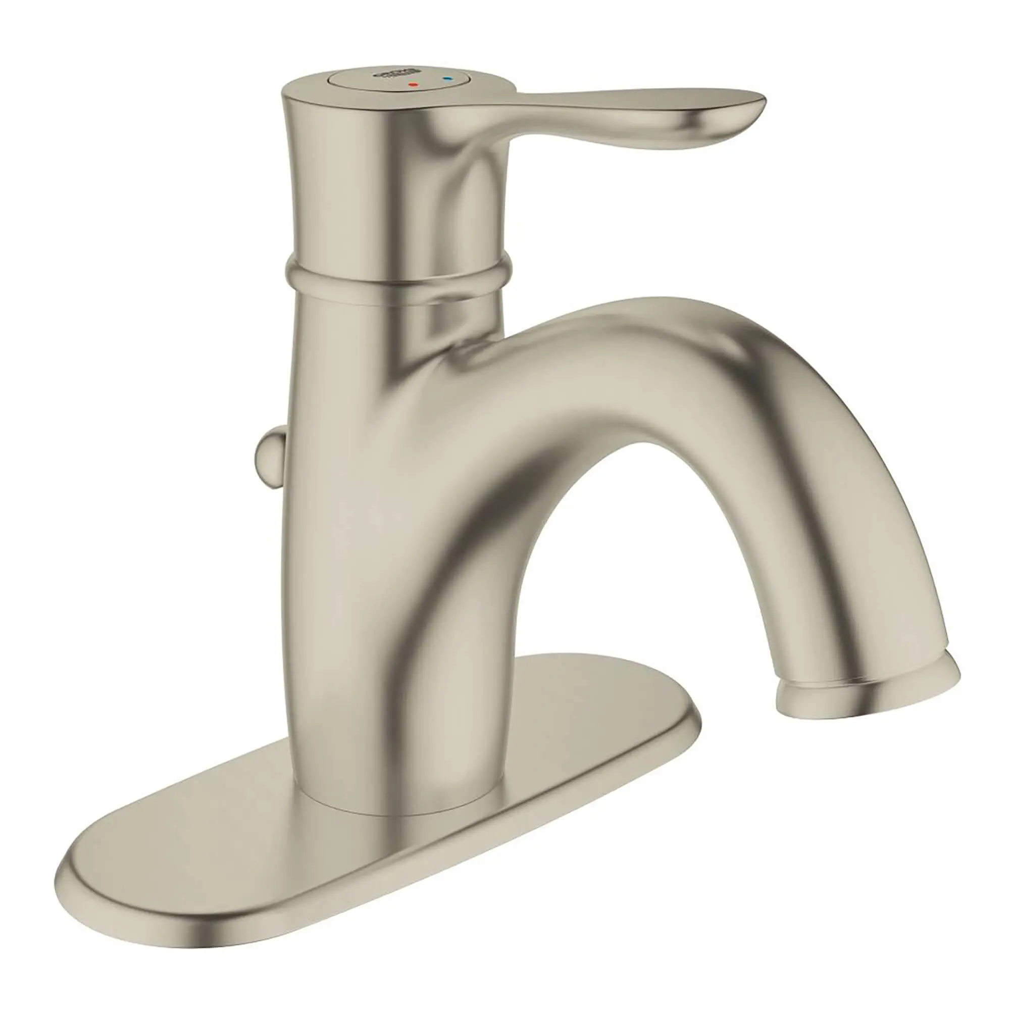 Centerset Single-Handle Single-Hole Bathroom Faucet With Escutcheon - 5.7 L/min (1.5 gpm)